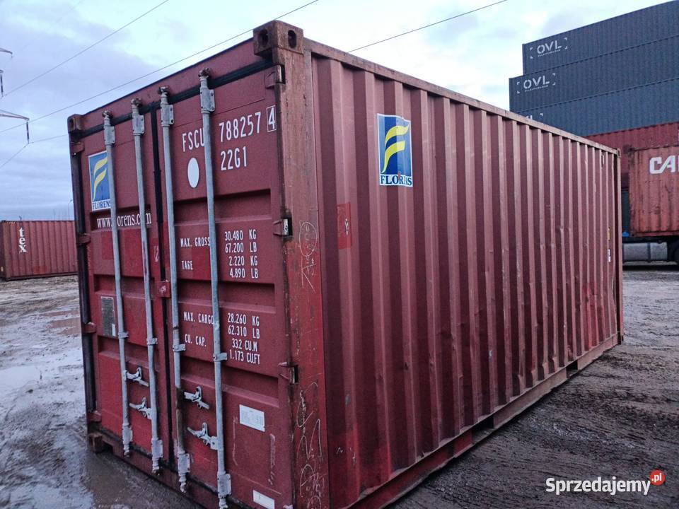 Kontener morski magazynowy 20DV 6 metrowy lubelskie Biała Podlaska sprzedam