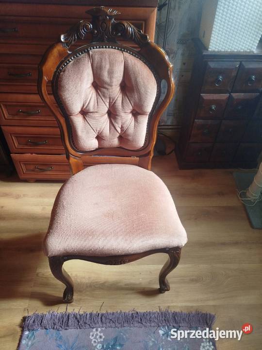Krzesła drewniane antyki barokowe 6 sztuk Gliwice