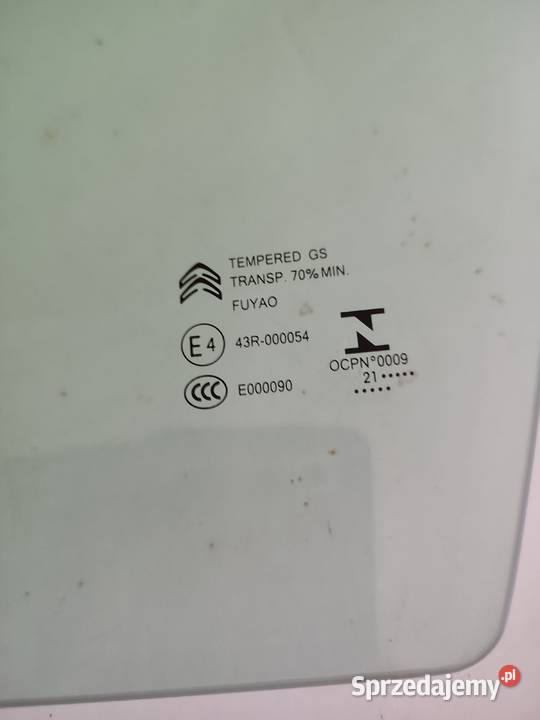 CITROEN C3 AIRCROSS SZYBA DRZWI LEWA PRZÓD Boczne (drzwi) Skoczów