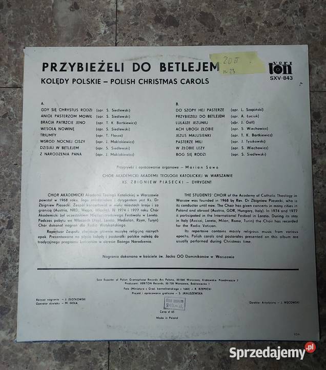23 Płyta winylowa Przybieżeli do Betlejem SXV843 płyta winylowa Tczew sprzedam