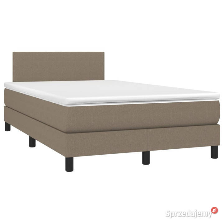 Łóżko kontynentalne z materacem taupe 120x190 Warszawa sprzedam
