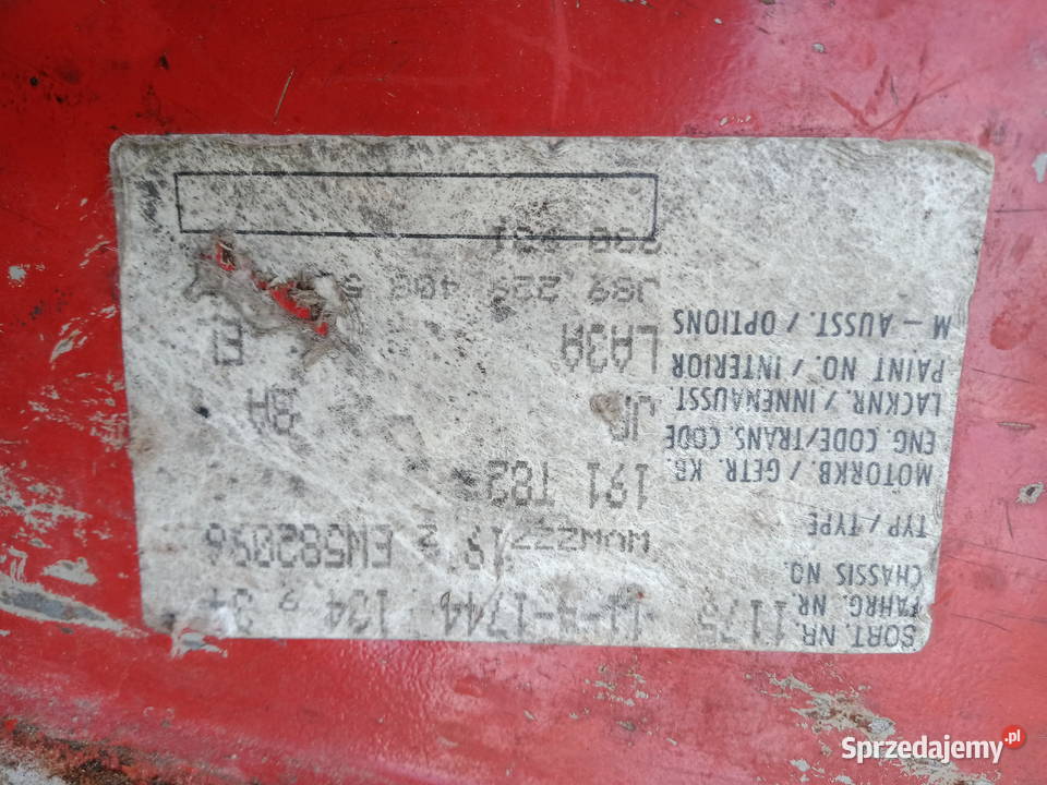 Wzmocnienie tylnego pasa golf 2 Biadki sprzedam