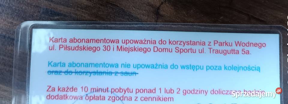 Karnet na basen TOSiR Zbylitowska Góra