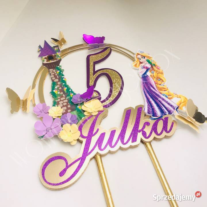 Topper dekoracja na tort Roszpunka małopolskie Nowy Sącz