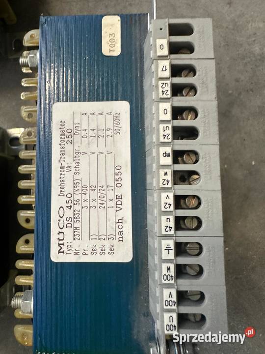 MUCO VDE 0550 transformator 3x400 V MANROLAND Nowy Tomyśl sprzedam