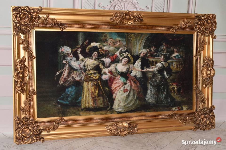 Francuski Bal Arystokracja Obraz na Materiale Malarstwo Kraków