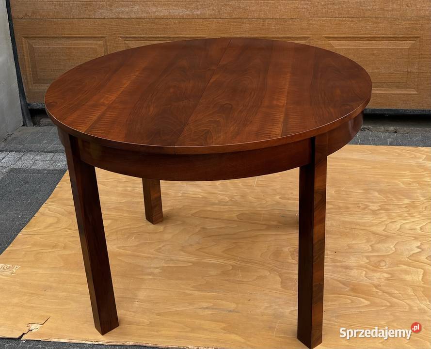 Stół Okrągły Orzech 110 ART DECO Rozkładany Warszawa