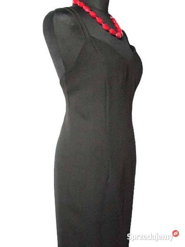 Sukienka czarna elegancka ramiączka 40 L biust mazowieckie Siedlce
