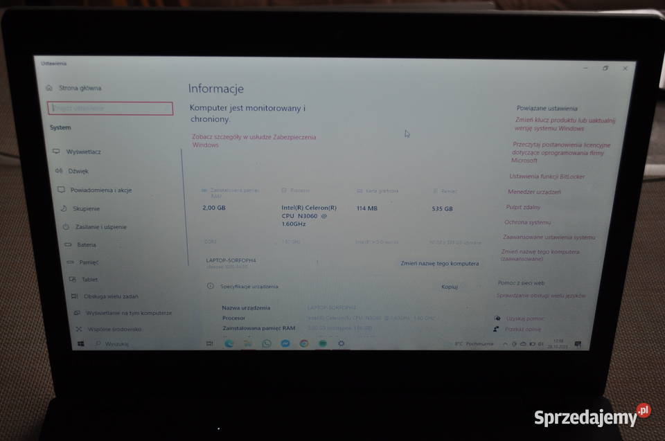 Laptop Lenowo 100S Skarżysko-Kamienna sprzedam