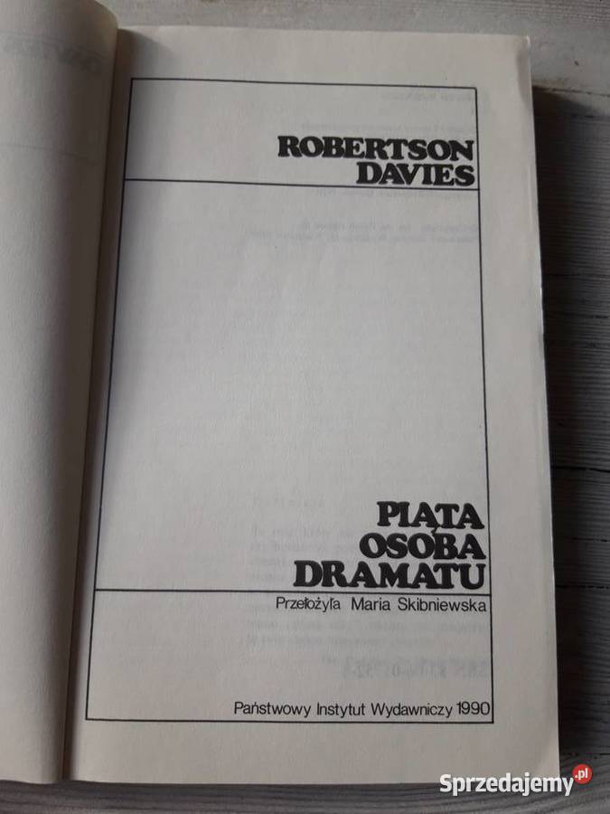 Piąta osoba dramatu Robertson Davies Maria Antykwariat Bielsko-Biała