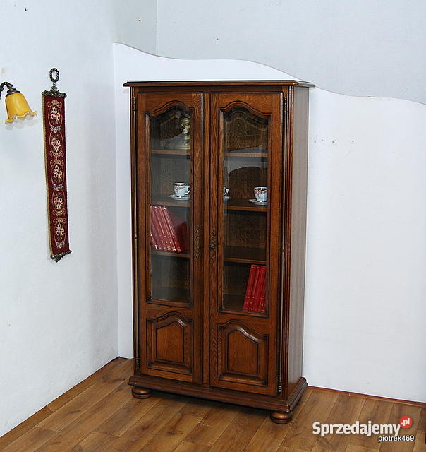 DĘBOWA BIBLIOTECZKA REGAŁ BIBLIOTEKA WITRYNA Meble Świdnica