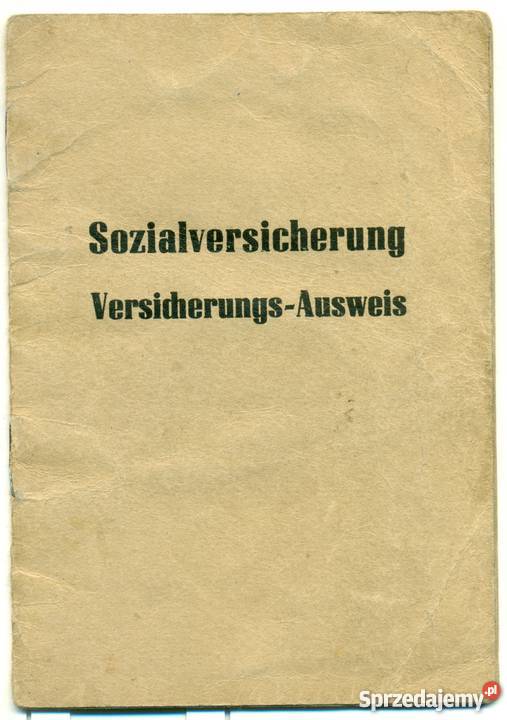Sozialversicherung Versidherungs Ausweis Militaria