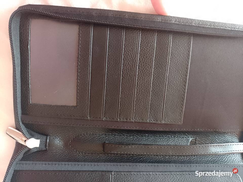 Genuine LeatherDuży skórzany Portfel na karty z Kraków sprzedam