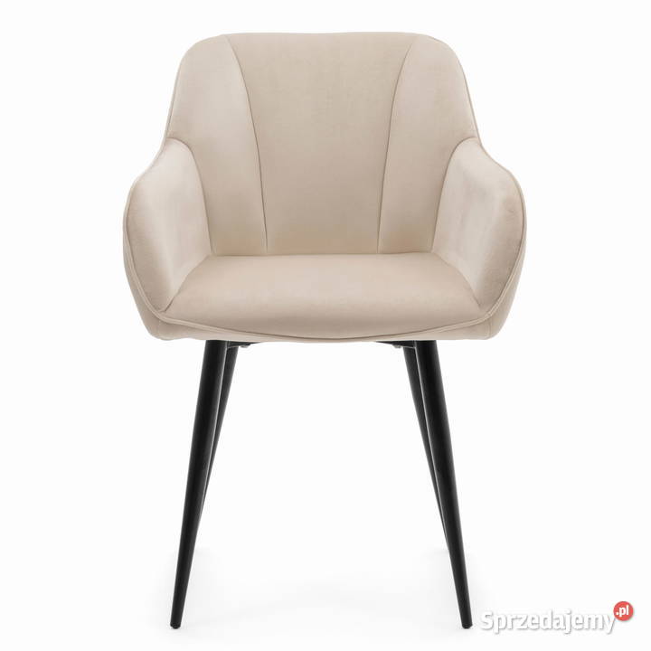 Beżowe Krzesło Tapicerowane Lago Wysyłka 24H Tarchały Małe