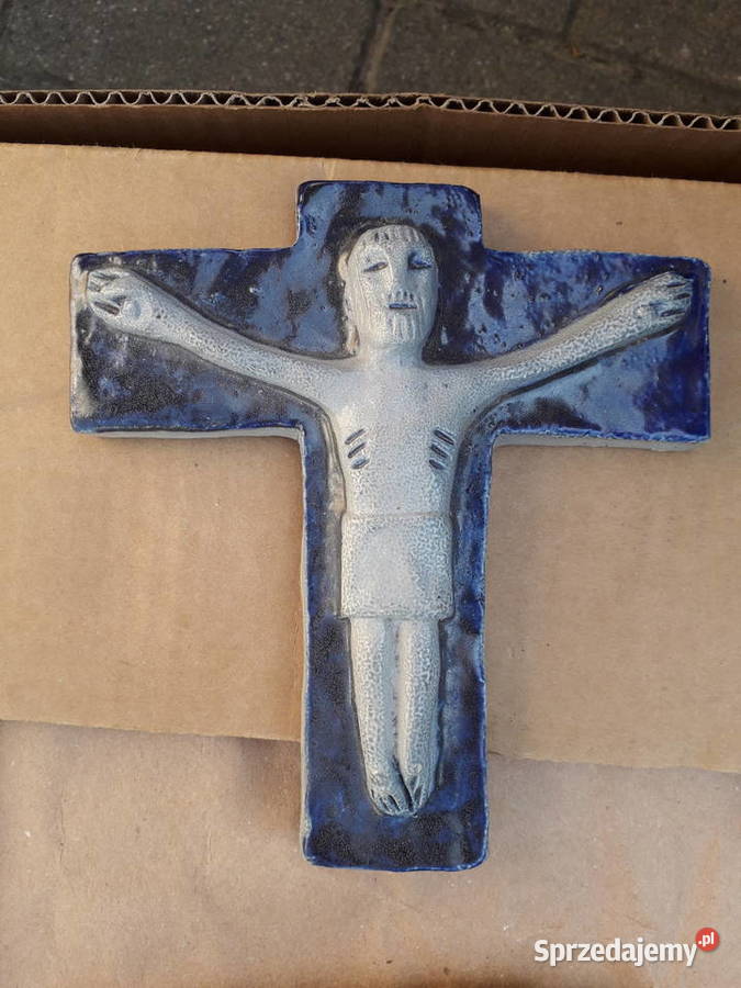 Krzyż krucyfiks ceramiczny ręcznie wykonany Warszawa