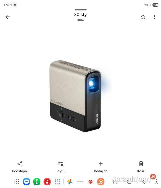 Projektor ASUS ZenBeam E2 mini projektor LED Monitory i projektory Poznań