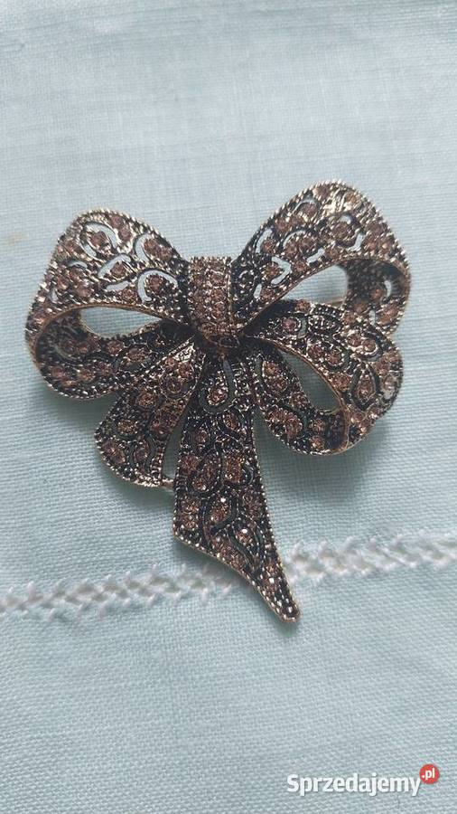 Broszka kokarda Przepiękna duża 57x62 śląskie Rybnik