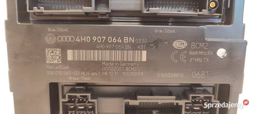 AUDI A7 4G MODUŁ STEROWNIK KOMFORTU 4H0907064BN