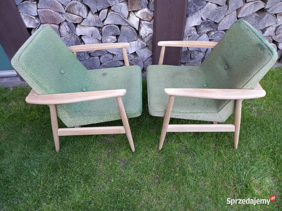 Fotele GFM 300 192 J Kędziorek PRL vintage Rawicz
