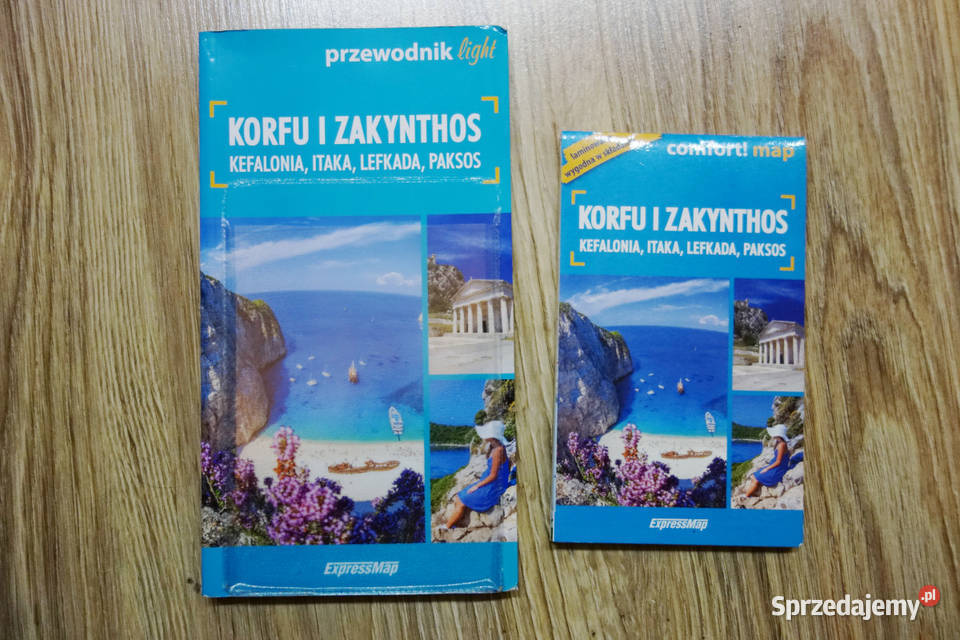 Korfu i Zakynthos Przewodnik Light i laminowana mapa