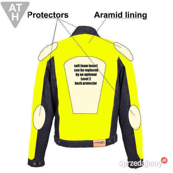 JEANSOWA KURTKA MOTOCYKLOWA ARAMID CZARNA 2XL Mrągowo sprzedam