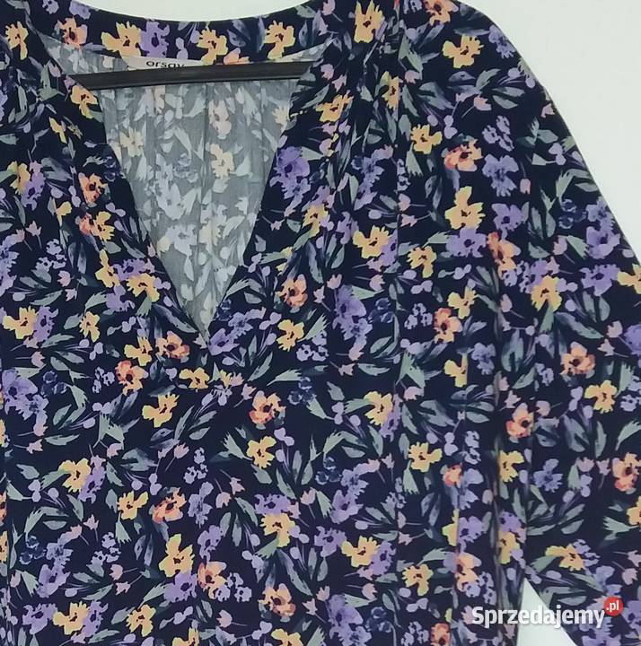 XL48 Kolorowa bluzka z nieco dłuższym tyłem Gliwice