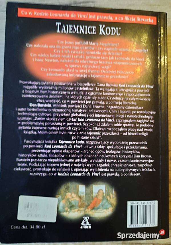 Tajemnice kodu Leonarda da Vinci Proza i poezja Ostrów Wielkopolski