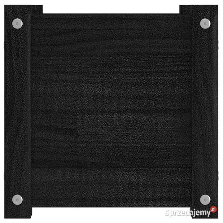 Donice ogrodowe 2 czarne 31x31x31 sosnowe Donice Warszawa