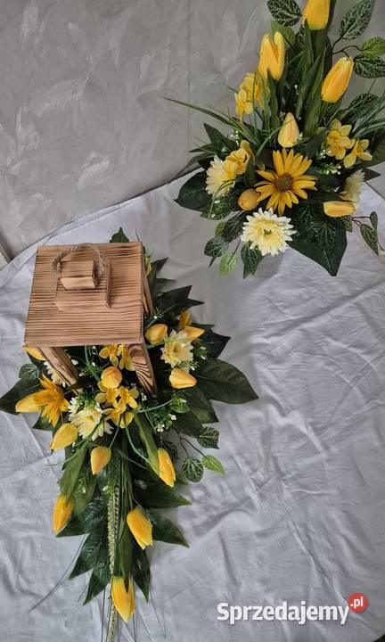 Stroik kompozycja na cmentarz w lampionie Pleszew