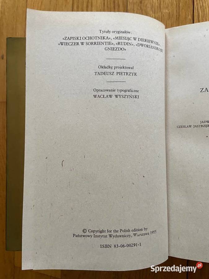 Iwan Turgieniew Dzieła wybrane Tom IIII śląskie Katowice