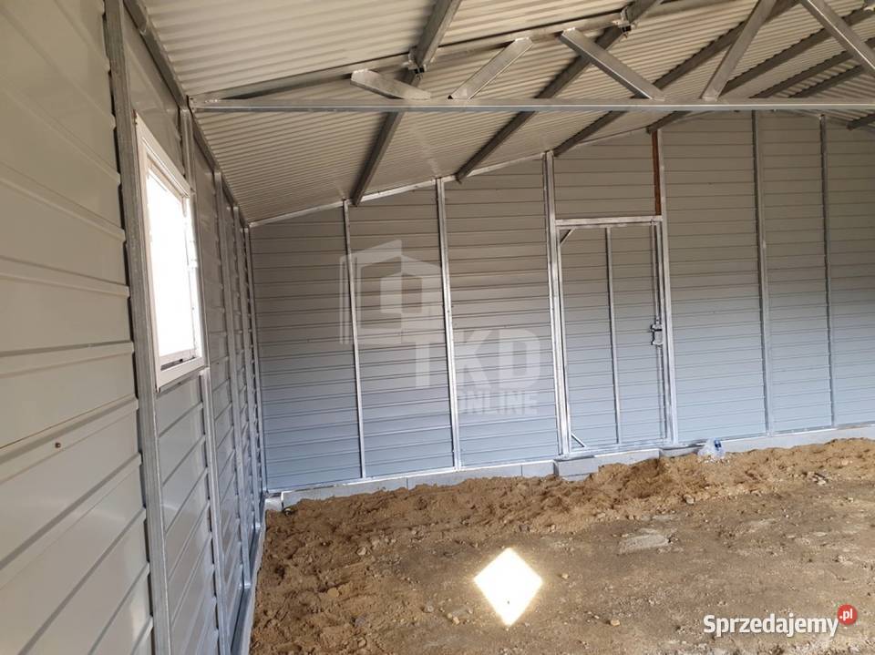 Garaż Blaszany 9x6 wiata 1x6 Brama 2x drzwi 2x Jarocin sprzedam