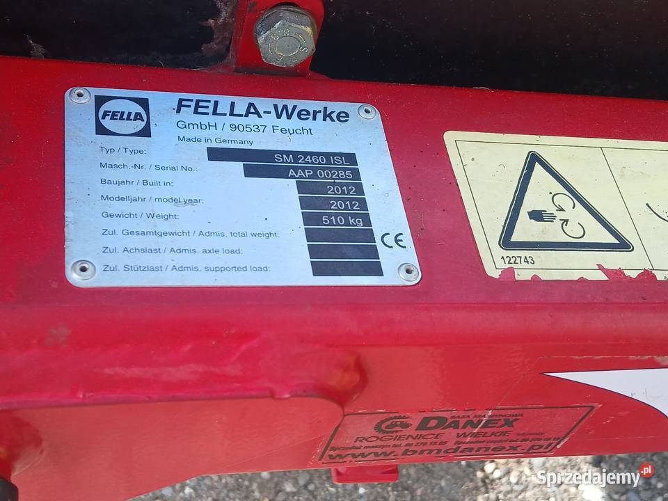 kosiarka dyskowa fella SM 2460isl nieuszkodzony mazowieckie Przasnysz