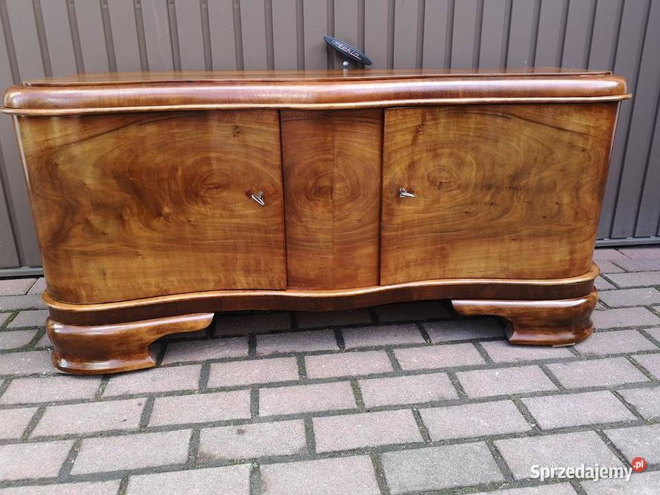 Komoda Niska ARTDECO Orzech RTV 135 Stara Antyk Swarzędz