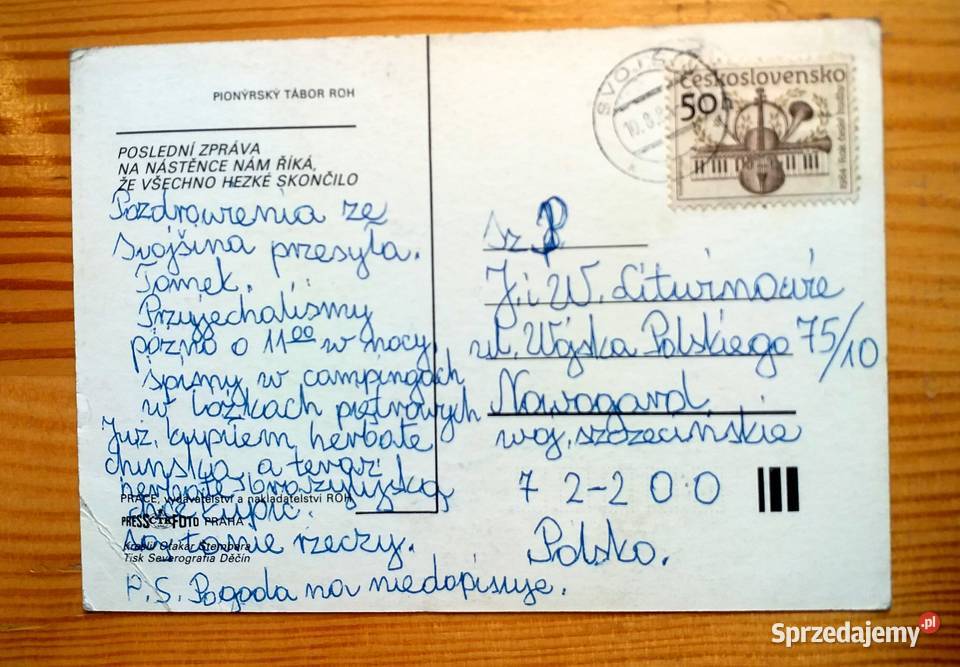 OBÓZ MŁODZIEŻOWY SPORTOWCÓW W BYŁEJ Piszczac sprzedam