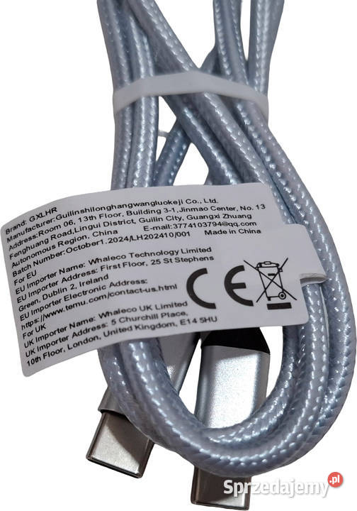 Kabel USBC USBC 100 Gxlhr srebrny Elektro Czeladź