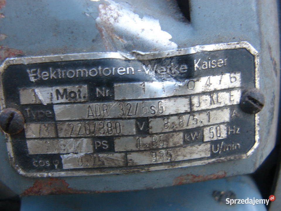 silnik elektryczny KAISER 185kW 3fazy zabytkowy pomorskie Starogard Gdański sprzedam