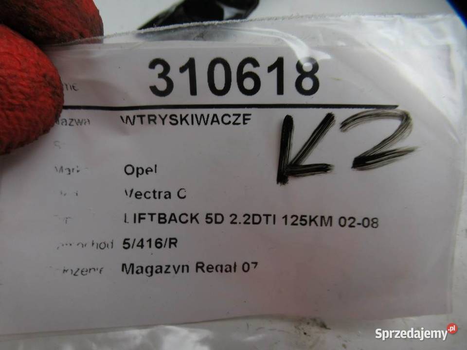 WTRYSKIWACZE OPEL VECTRA C Y22DTR 22 125 0209