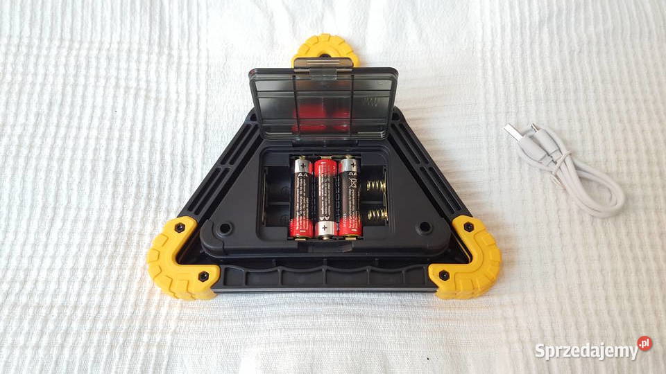 TRÓJKĄT OSTRZEGAWCZY LED AKUMULATOROWY POWERBANK Akcesoria Poznań