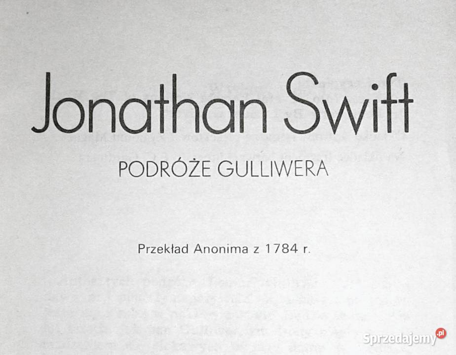 Podróże Guliwera Jonathan Swift lubelskie Chełm sprzedam