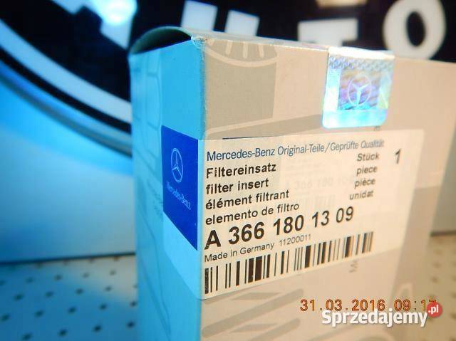 FILTR OLEJU MERCEDES LKLN2 MK A3661801309 osobowe