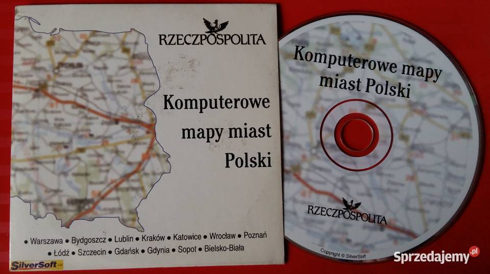 Komputerowe mapy miast Polski płyta cdProgram Łódź