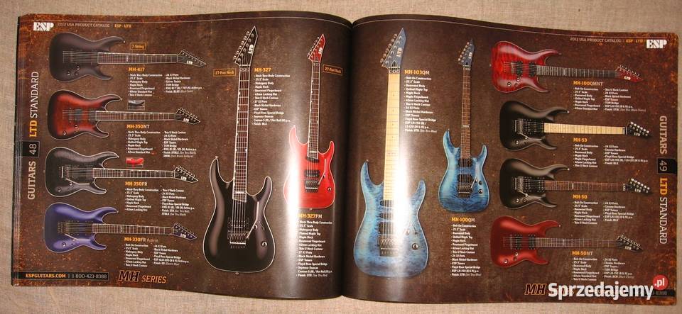 ESP LTD Guitars Basses 2012 USA Product Catalog Kępice sprzedam