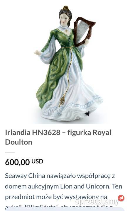 Figurka Royal Doulton Ireland HN3628 z serii Pabianice
