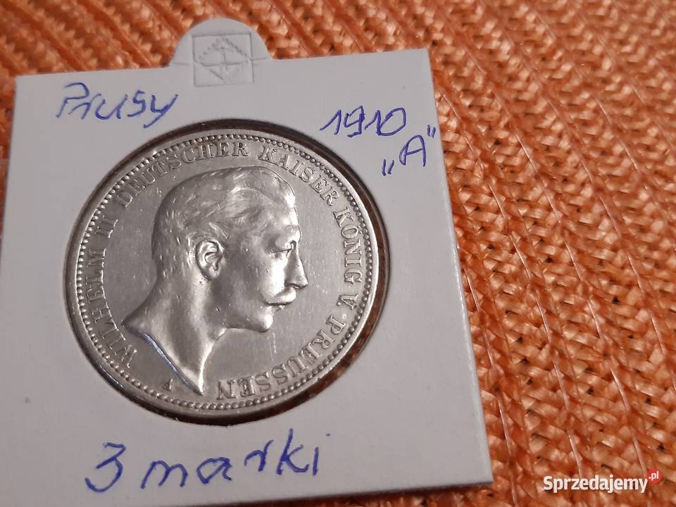 moneta srebrna Prus z 1910r