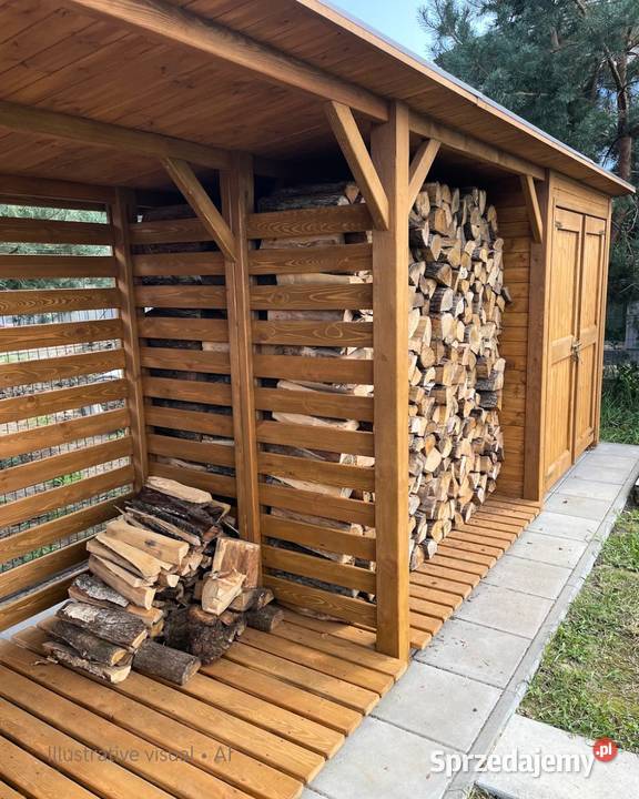 Domek narzędziowy drewniany 6 x 15m z podwójnymi Kalety