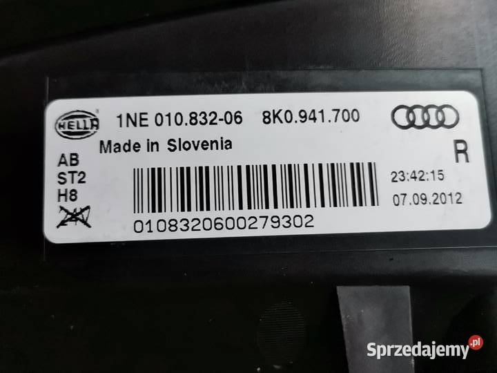 AUDI A4 B8 LIFT 1216 PRAWY HALOGEN PRZÓD Międzychód