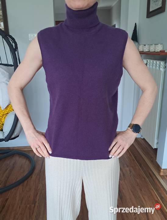 używany fioletowy golf z kaszmiru stan ideał Sandomierz