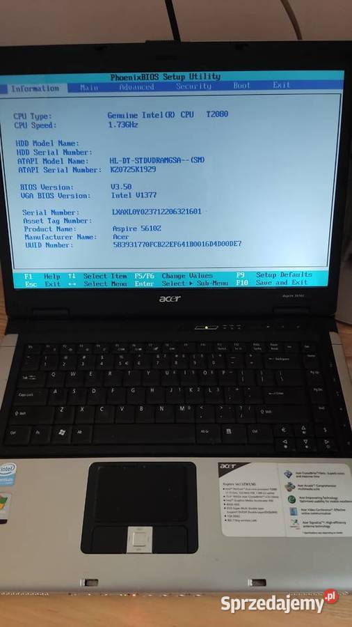 Laptop Acer Aspire 5610Z Kraków