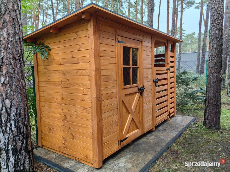 Domek narzędziowy ogrodowy z zamykaną drewutnią śląskie Kalety