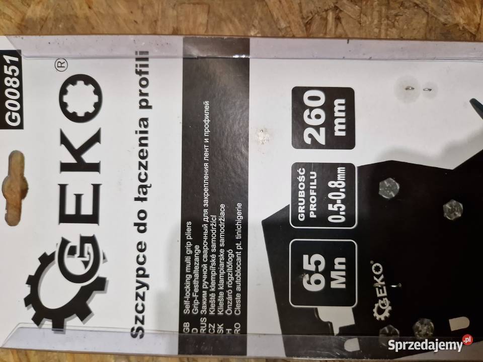 Szczypce do łączenia profili 260mm 65Mn 24 Kod wielkopolskie Głogowa